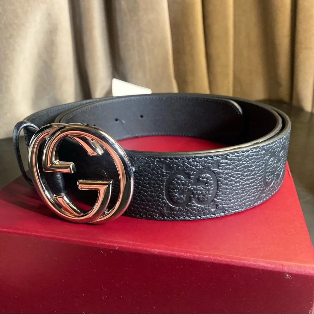 Gucci Black Belt Bag with Iconic GG Logo